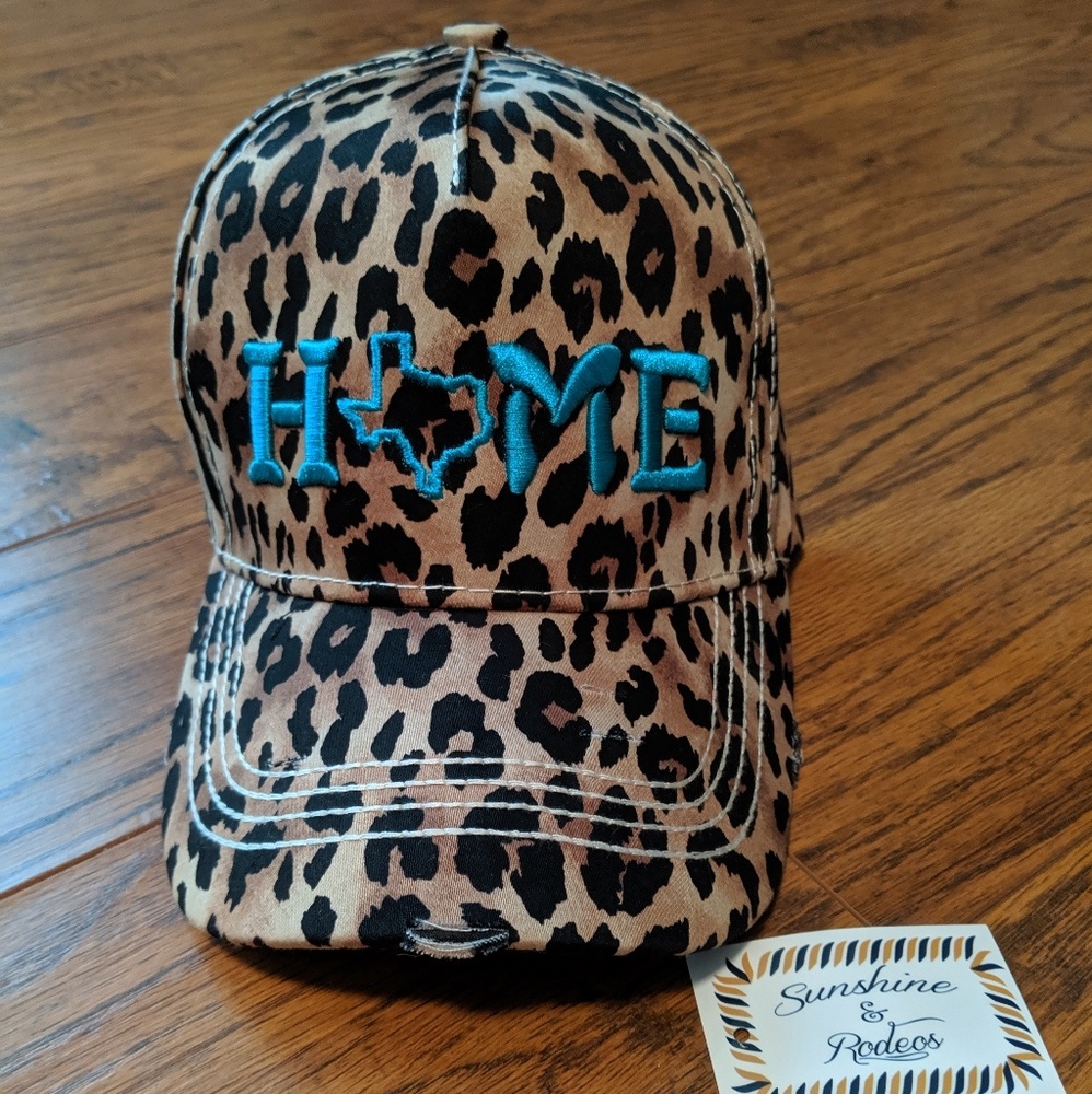 Texas leopard cheetah trucker baseball hat cap